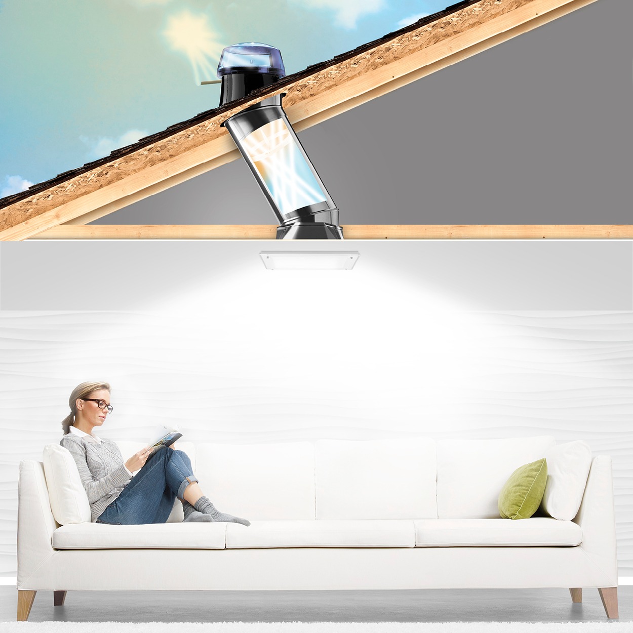 Solatube® brengt daglicht in huis zonder dat er warmte binnenkomt